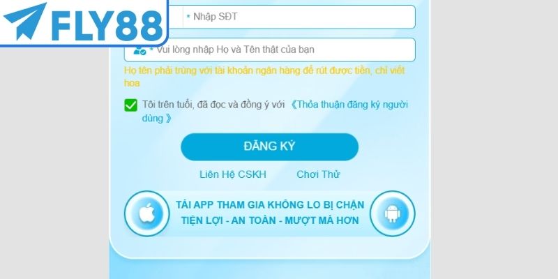 điều kiện cơ bản trước khi đăng ký tài khoản tại FLY88