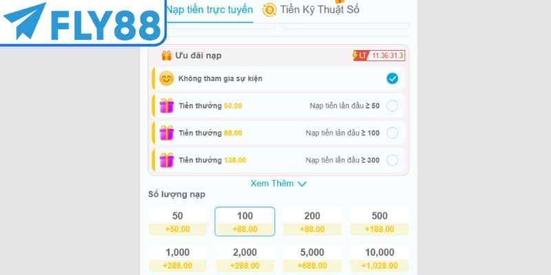 Thắc mắc thường gặp về nạp tiền FLY88